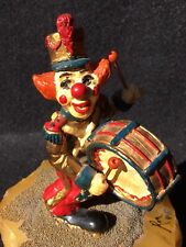 RARE RON LEE 24K GOLD PLATE MARCHING BAND CLOWN on BASE L. E. SIGNED & Dated picture