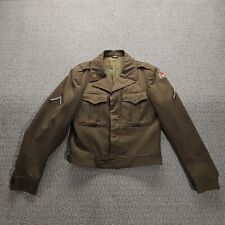 WW2 Ike Jacket US 6th Army Olive Green Wool Mens 36L 1944 Private First Class picture
