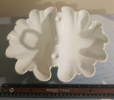 Vintage Gerold White Divided Dish Bowl with Handle Tray Platter Serving Dish... picture