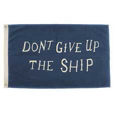 Stone Washed 100% Cotton Flag Don't Give Up the Ship American Nautical Distress picture