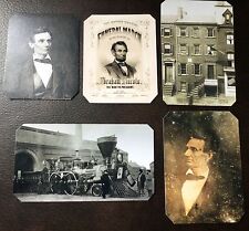 President Abraham Lincoln Civil War Lot Of 5 Special tintype C712RP picture