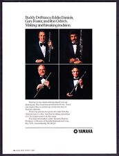 1983 Buddy DeFranco E. Daniels G. Foster R. Odrich Yamaha Clarinet print ad picture