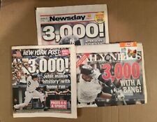 NY Yankees Derek Jeter 3 NY Newspapers - 3,000 Hits picture