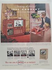 1953 Crosley Entertainment Center Holiday Print Ad Television Turntable Sentry picture