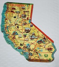 California Oversized Novelty State Shape Map Vintage Postcard picture