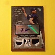 David Price 2009 Topps Sterling Rookie Auto True 1/1 Game-Used Jersey  picture