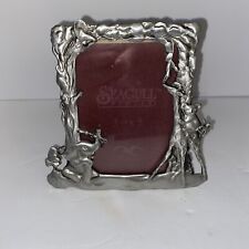 Nursery Pewter Vintage SEAGULL Picture Frame Signed Etain Zinn 1993 Baby Animals picture