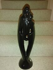 Vintage Haeger Man and Woman Statue Harmony 1993 Glossy Black USA w Sticker picture