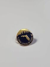 Florida League of Cities Lapel Pin Blue & Gold Colors picture
