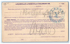 1891 Louisville & Nashville Railroad Co. Kentucky KY Antique Postal Card picture
