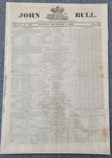 JOHN BULL 4TH DECEMBER 1826 LONDON AND COUNTRY MARKETS ORIGINAL NEWSPAPER picture