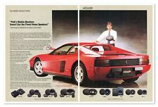 Polk Audio Speakers Ferrari Testarossa Vintage 1989 2-Page Print Magazine Ad picture
