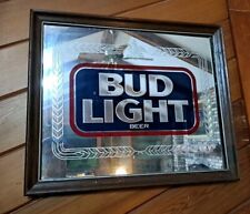 Vintage Bud Light Beer Advertising Mirror Sign 801-201 22
