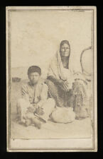 Rare Ethnic Occupational Photo Lavandera y Muchacho, 1860s CDV Photo, Mexico picture
