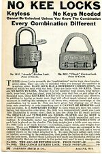 1926 small Print Ad of Arcade & Clinch Keyless No Kee Combination Locks picture