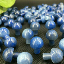 100pcs Mini Natural Blue Aventurine Stone Mushroom Hand Carved Crystal Healing picture