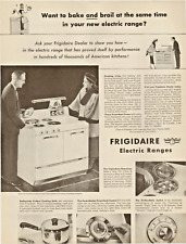 1949 Frigidaire Electric Ranges Oven Clock Control Bake & Broil Vintage Print Ad picture