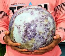 Huge 265MM/55.9lb Purple Lepidolite Crystal Stone Healing Energy Sphere Globe picture