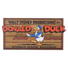Disney Store JAPAN 2024 Donald Birthday 90th Wooden Sign Board  pre picture
