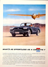 Chevy Corvette Convertible Original 1958 Vintage Print Ad picture