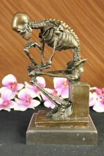 Handcrafted bronze sculpture SALE Tribute To Rodin Thinkker Skeleton Milo Signed picture