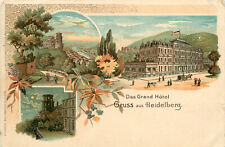 Postcard Grus Aus Heidelberg Das Grand Hotel Germany  picture