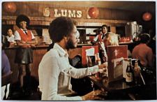 Nassau, Bahamas Lum's Restaurant Afros Mini Skirts Funky Vintage Chrome Postcard picture