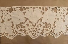 Beautiful early 19th Cent French cotton “cut work” embroidered border 1349 picture