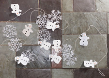 11 Ft Country Metal Snowflakes & Snowman garland 3.25