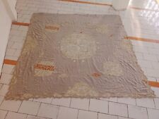 Vintage Gorgeous Hand Embroidered Decorative Table Cloth 8'4