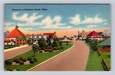 Salisbury Beach MA- Massachusetts, Entrance, Antique, Vintage Souvenir Postcard picture