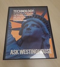 Westinghouse Statue Of Liberty Print Ad 1981 Framed 8.5x11 Vintage Wall  picture