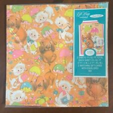 Vintage 50/60s Baby Shower Gift Wrap w/ Gift Card by Gibson Pleasant Thoughts  picture