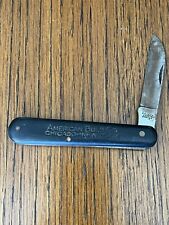 Advertising Vintage Pocket Knife Blade Made In Denmark 3” Blade American Bulb CO picture