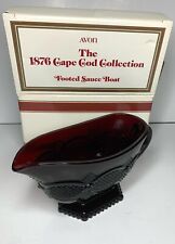 1988  1876 Cape Cod Collection FOOTED SAUCE BOAT  Roman Rosette Pattern Avon NIB picture