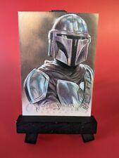2020 Topps STAR WARS Masterwork Sketch THE MANDALORIAN by Huy Truong picture