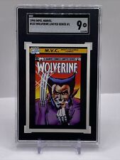 1990 Impel Marvel #133 M.V.C Wolverine Limited Series #1 SGC 9 picture
