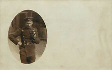 RPPC Pre WWI Postcard German Soldier Smokes Pipe picture