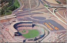 MILWAUKEE COUNTY STADIUM Wisconsin Postcard Aerial View BRAVES BASEBALL c1962 picture