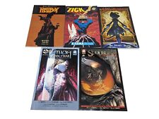 Graphic Novel Mixed Lot of 5: Hellboy, The Tick, Anne Bonnie, Fathom, Scourge  picture
