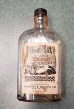 1930s Plymouth Rock Boston Whiskey Art Deco Bottle with Label and Tax Stamp picture