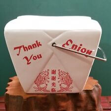 Vintage Chinese Food Take Out Container Ceramic Piggy Bank F.A.B Starpoint picture