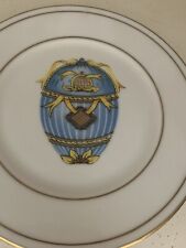 Email de Limoges Gold Trim Faberge Egg Porcelain Plates picture