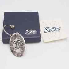 Wendell August Forged Key Ring Hammered Aluminum Monogrammed 