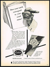 1950s Original Vintage Eska Square Calendar Watch MCM Art Print Ad picture