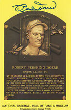 BOB DOERR SIGNED BASEBALL HALL OF FAME PLAQUE CARD BOSTON RED SOX JSA AUTH AUTO picture