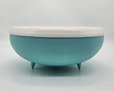 Bolero Therm-O-Ware Turquoise Footed Serving Bowl MCM RARE 8.5” Vintage 1960’s picture