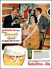 1957 Ballantine Ale Mike Ludlow art Brewer's Gold Social vintage print ad adl86 picture