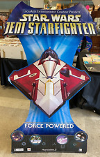 2002 PLAYSTATION 2 STAR WARS JEDI STARFIGHTER VIDEO GAME PROMO STANDEE 66X38 picture