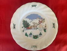 NIKKO 1996 CHRISTMASTIME UP ON THE HOUSETOP SANTA COLLECTOR DINNER PLATE 11.5 In picture
